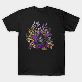 Gothic Glam Floral T-Shirt